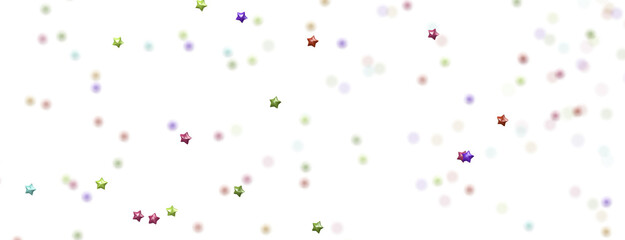 XMAS stars. Confetti celebration, Falling colourful abstract decoration for party, birthday celebrate, png transparent