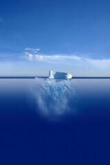 Iceberg from above and below
