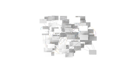 Abstract network of physical devices on the Internet using a network connection