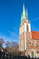 Fototapeta na wymiar Church of St. Georg in Ulm, Germany on a Sunny Day