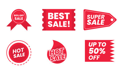 Set of sale tags badge. best sale. super sale and more