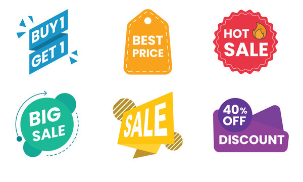 Sale badges. vector sale promotion banner collection