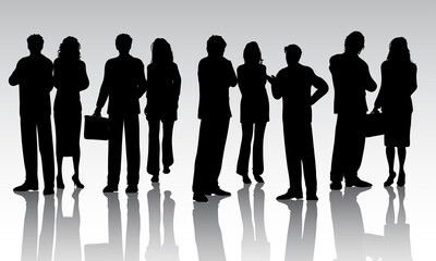 Silhouettes of business people © Designpics