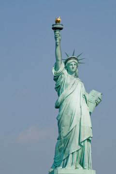 Shot of the liberty statue. New york city