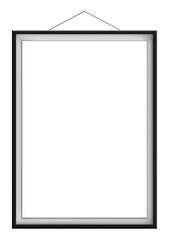 Blank white mockup picture frame, vertical