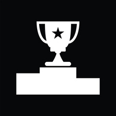 trophy icon vector logo template