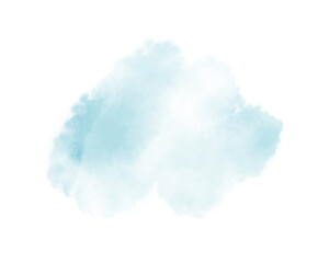 Abstract blue watercolor art hand paint on white paper background