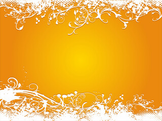 Grunge orange background, vector illustration