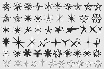 Cool Set Of Y2K Shapes Vector Design. Modern Geometric Signs Collection. Pack Of Abstract Figures. Rave Acid Graphic. Streetwear Elelements.