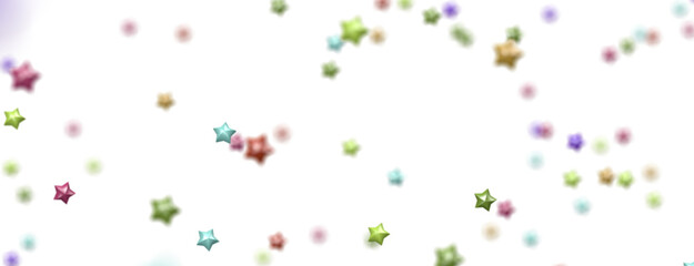 colorful Stars - Festive christmas card. Isolated illustration white background. -