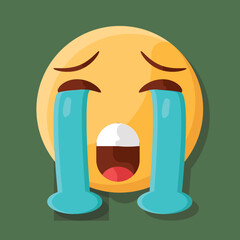 Crying Loudly Face Emoji