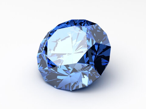 3d rendered illustration of one shiny  diamond