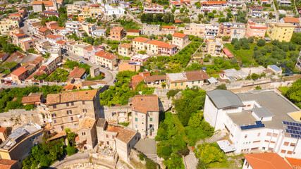 Fototapeta premium Aerial view of Terracina, in the province of Latina, Italy.