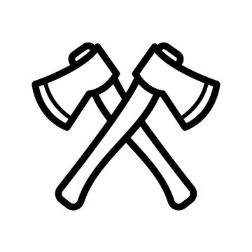 crossed axes black outline clip art preview