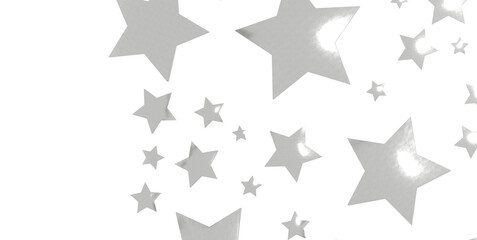 Christmas wrapper with silver stars. Silver star Celebration Confetti. - png transparent