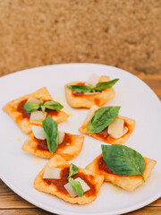 The real mini Neapolitan pizza with sourdough and fresh and natural ingredients
