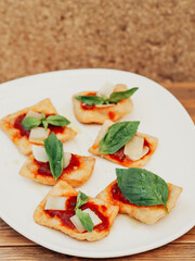 The real mini Neapolitan pizza with sourdough and fresh and natural ingredients
