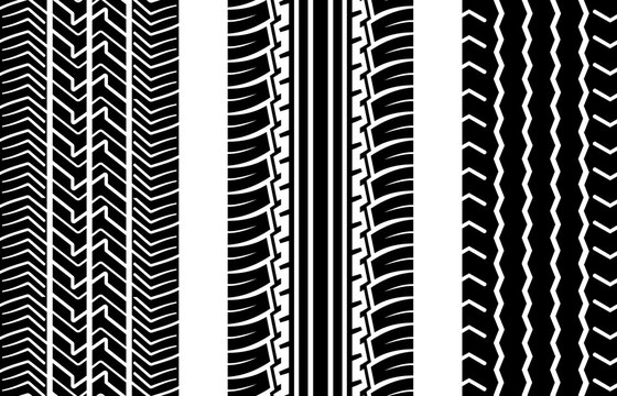 Vector tire tracks (repeating top to down)
