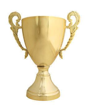 recommend clip art: Large golden trophy isolated on white with clipping path - real object not a 3D render