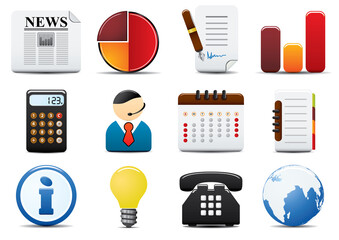 Finance Web Icons Set Two. Easy To Edit Vector Image.