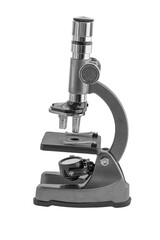 microscope isolated on white background, side view
