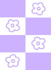 flower purple background, grid pattern design space
