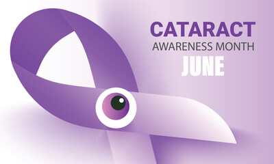 Cataract awareness month june. background, banner, card, poster, template. Vector illustration.