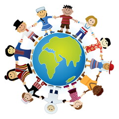 Kids Of The World Illustration