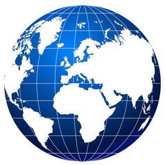 vector globe isolated on white background