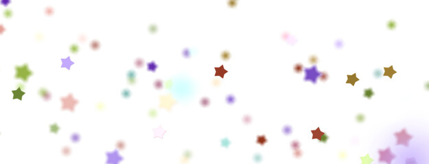 colorful Banner decoration. Festive border with falling glitter dust and stars.  png transparent