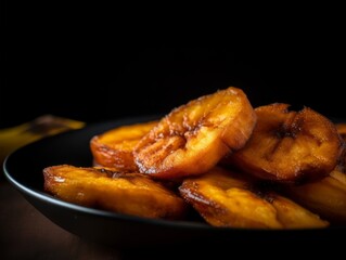 fried plantains with a crispy texture and golden brown color
