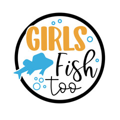 Fishing hand written lettering Mental health quote. Modern typographic slogan. Vector illustration