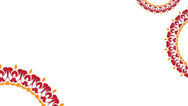 Animated Decorated Oriental Ornaments Pattern Backdrop Template. Ramadan and Happy Eid Islamic Holidays Banner Template with Oriental or Islamic Geometric Ornaments Animation Background