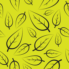 Fresh green leafs texture - seamless pattern