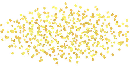 XMAS stars. Confetti celebration, Falling golden abstract decoration for party, birthday celebrate,