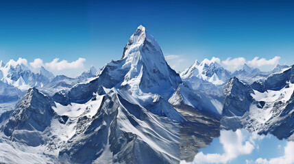 Fototapeta premium Beautiful mountain background., Illustration AI Generative