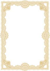 Classic guilloche border for diploma or certificate / A4 / Layers are separated!