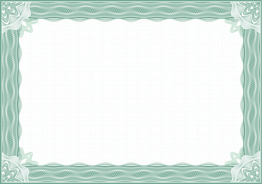 Classic guilloche border for diploma or certificate / A4 / Layers are separated!