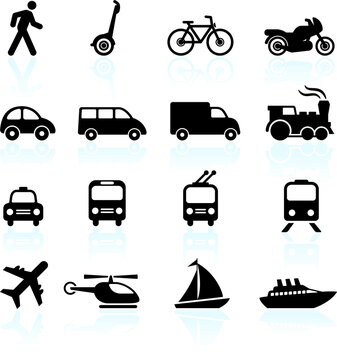 Original vector illustration: Transportation icons design elements