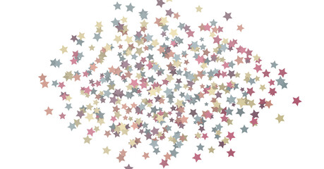colorful Stars - Festive christmas card. Isolated illustration white background. - png transparent