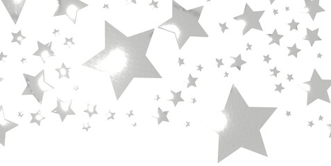 Silver star of confetti. - png transparent