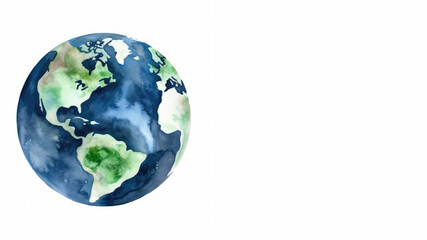 earth globe on white background, Generative AI