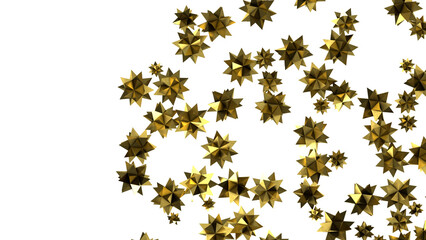 stars background, sparkle lights confetti falling. magic shining Flying christmas stars on night