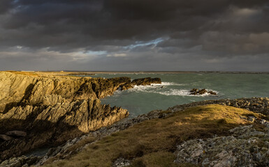 Walking around the rhoscolyn headland Isle of Anglesey