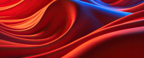 Red and blue swirling background with a warm fluid vibe, generative ai
