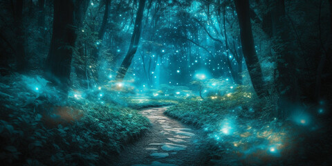bioluminescence in the forest