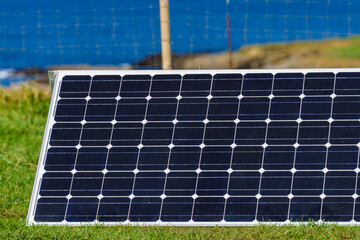 Solar photovoltaic panels outdoors