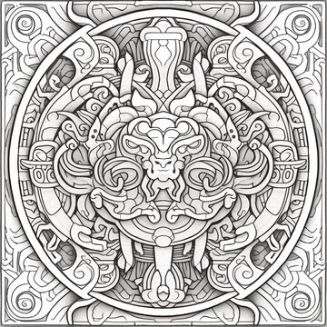 Mandala Pattern Floral Coloring Page For Adults, Kids