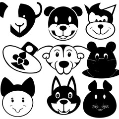 Obraz premium cartoon characters vector design black and white
