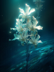Fototapeta na wymiar Orchids under water